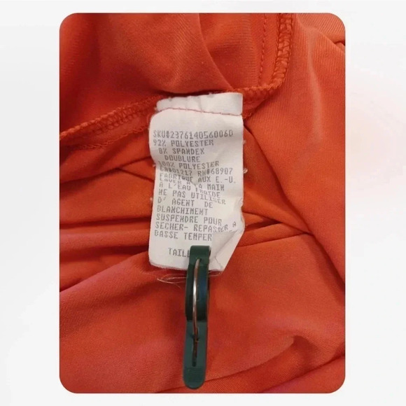 Le Chateau Formal Coral Sleeveless Midi Wrap Dress  Size Medium - Picture 9 of 10